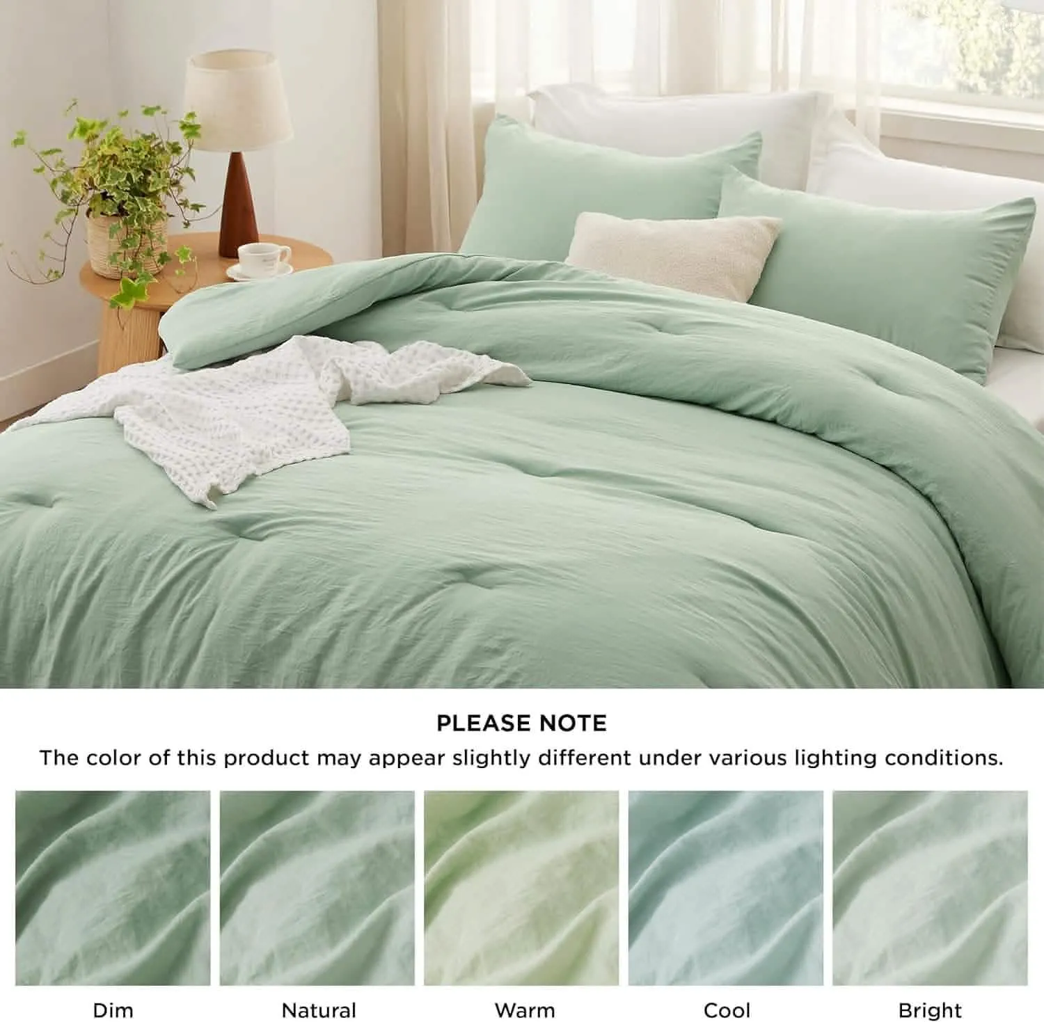 Prewashed Reversible Comforter Set