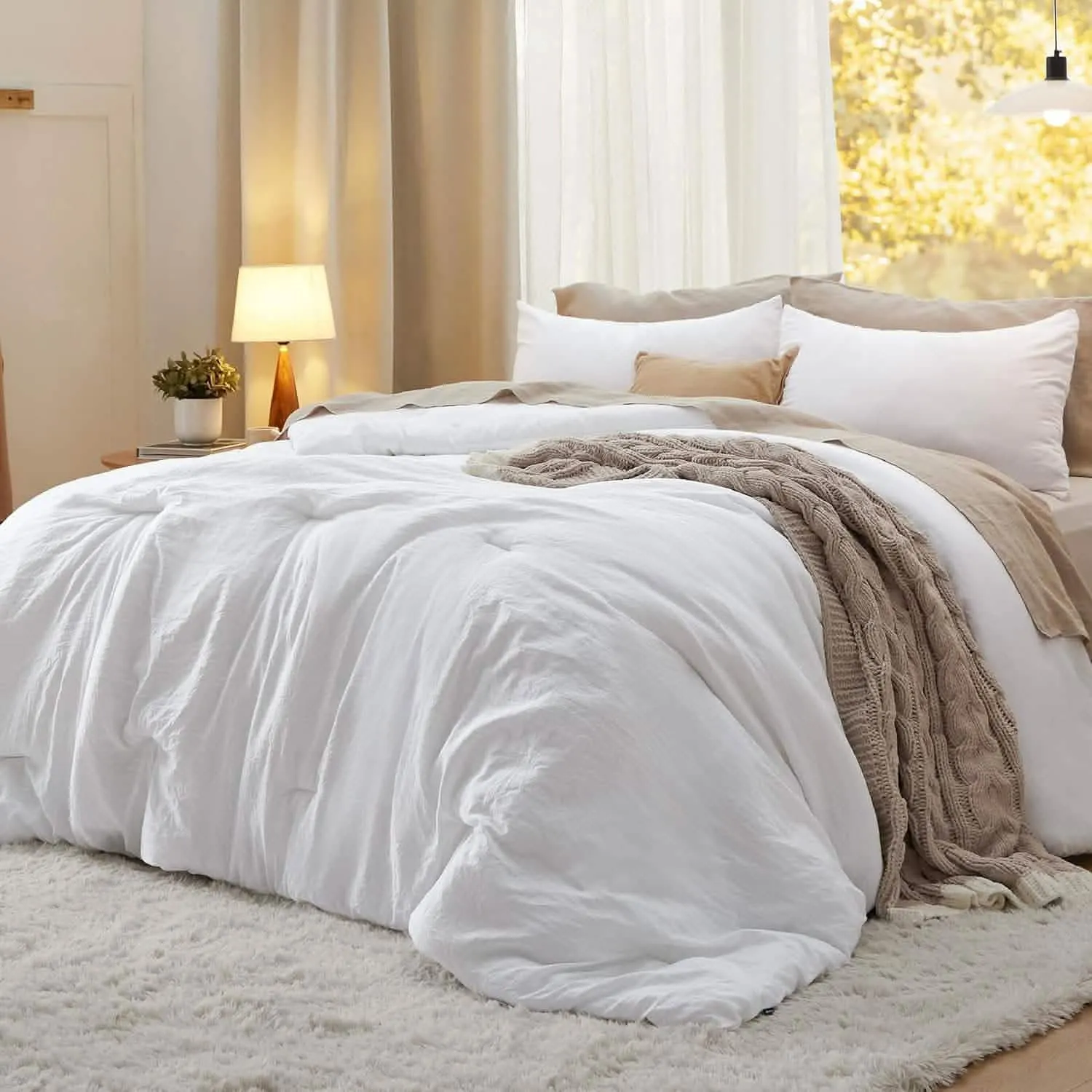 Prewashed Reversible Comforter Set