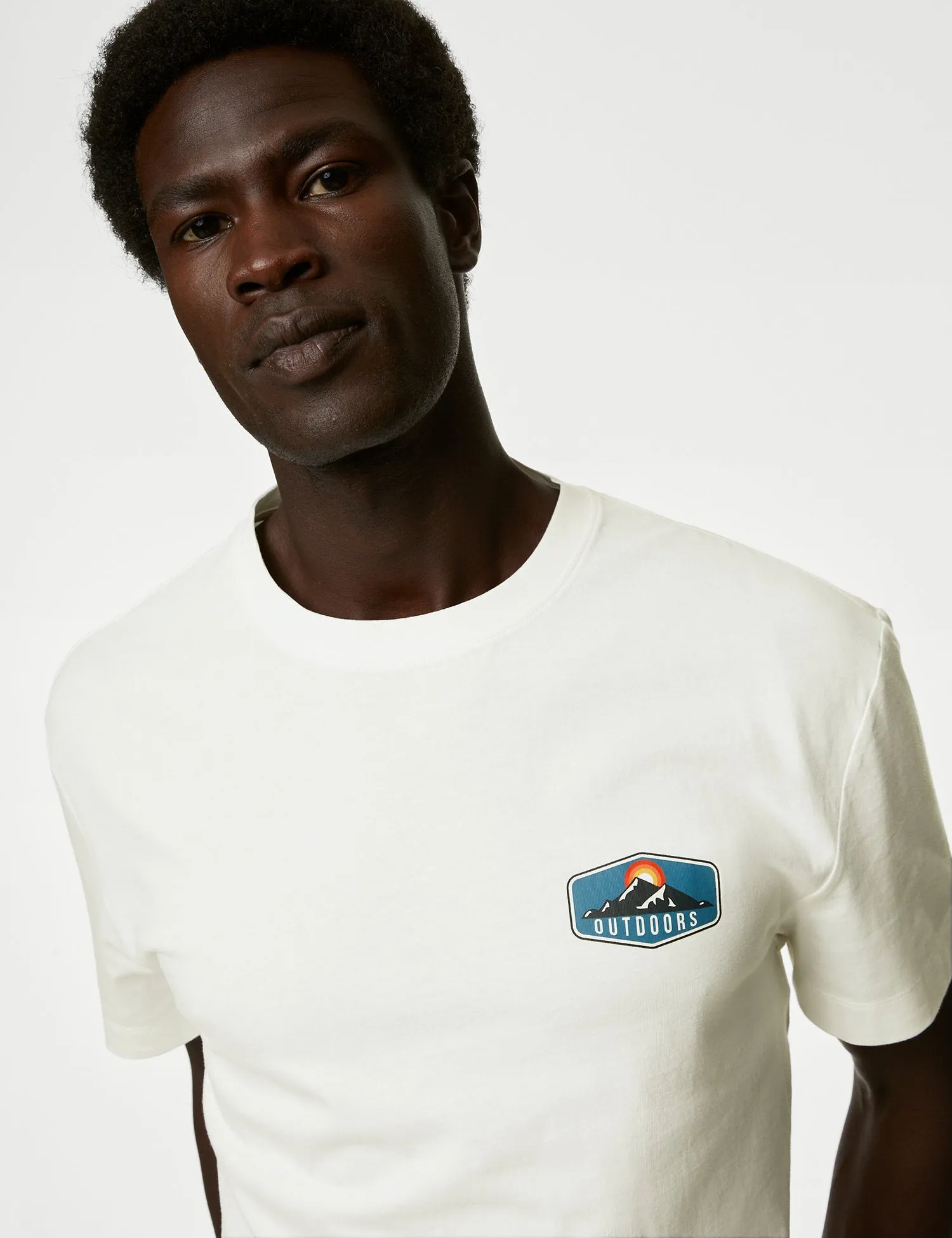 Pure Cotton Mountain Graphic T-Shirt