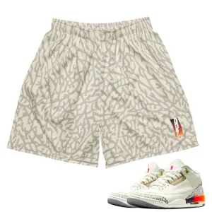 Retro 3 J. Balvin Medellin Sunsets Crackle Shorts