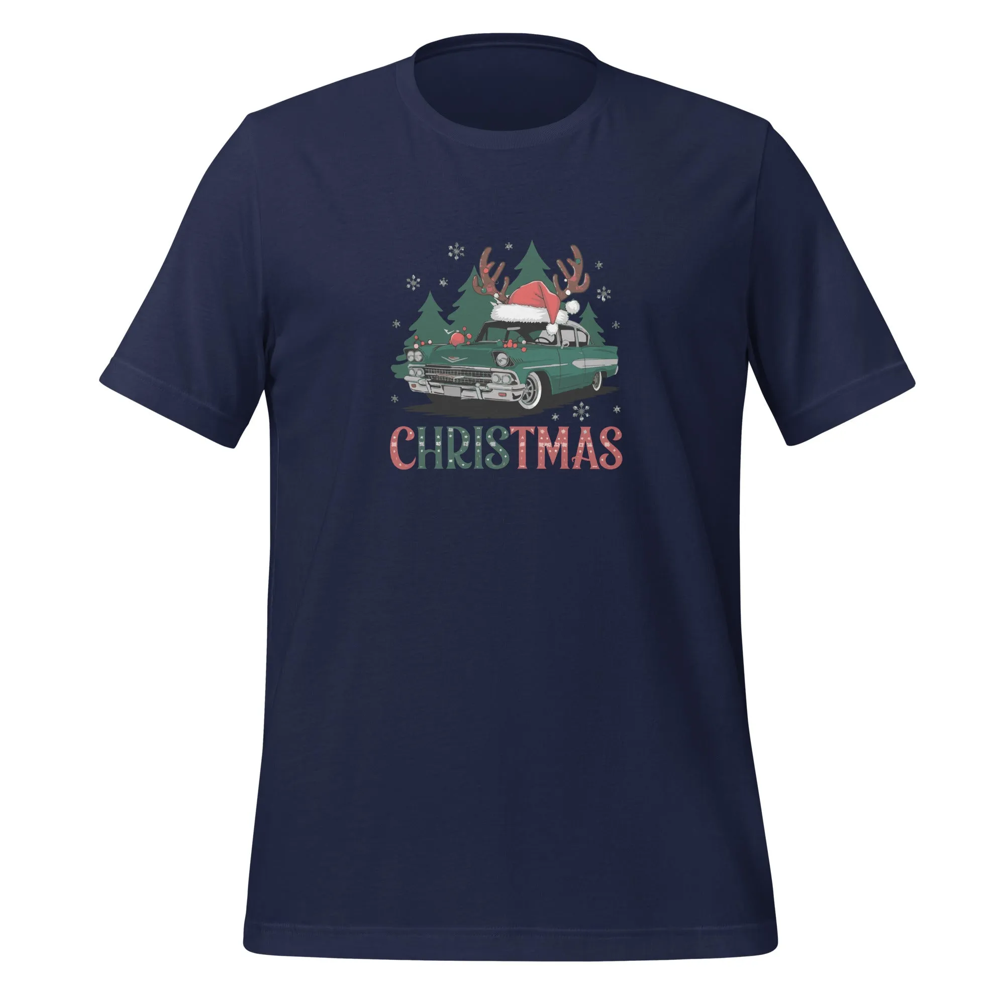 Retro Christmas Ride Graphics Men Staple Eco T-shirt