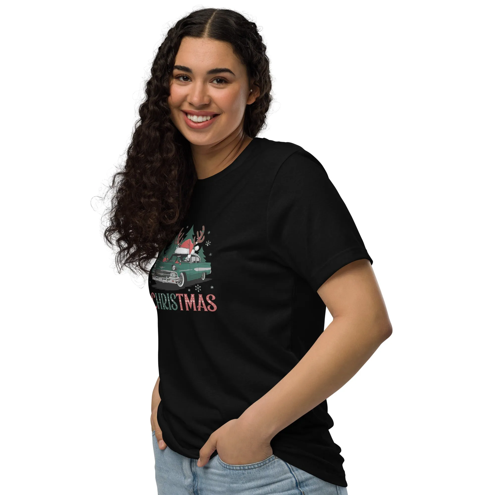 Retro Christmas Ride Graphics Women Staple Eco T-shirt