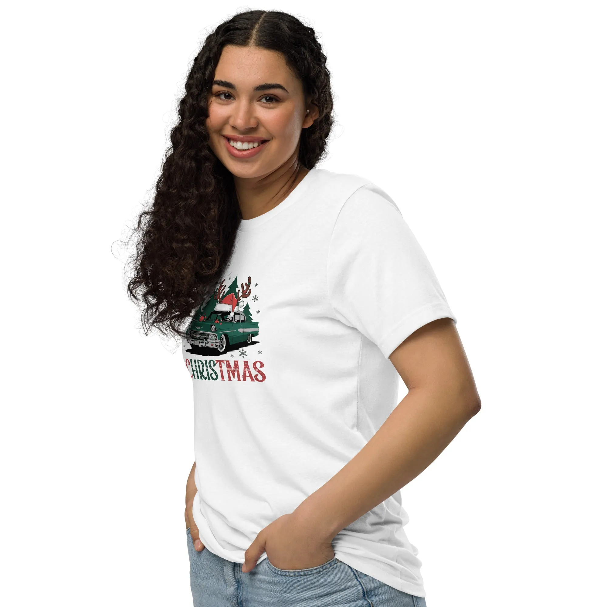 Retro Christmas Ride Graphics Women Staple Eco T-shirt