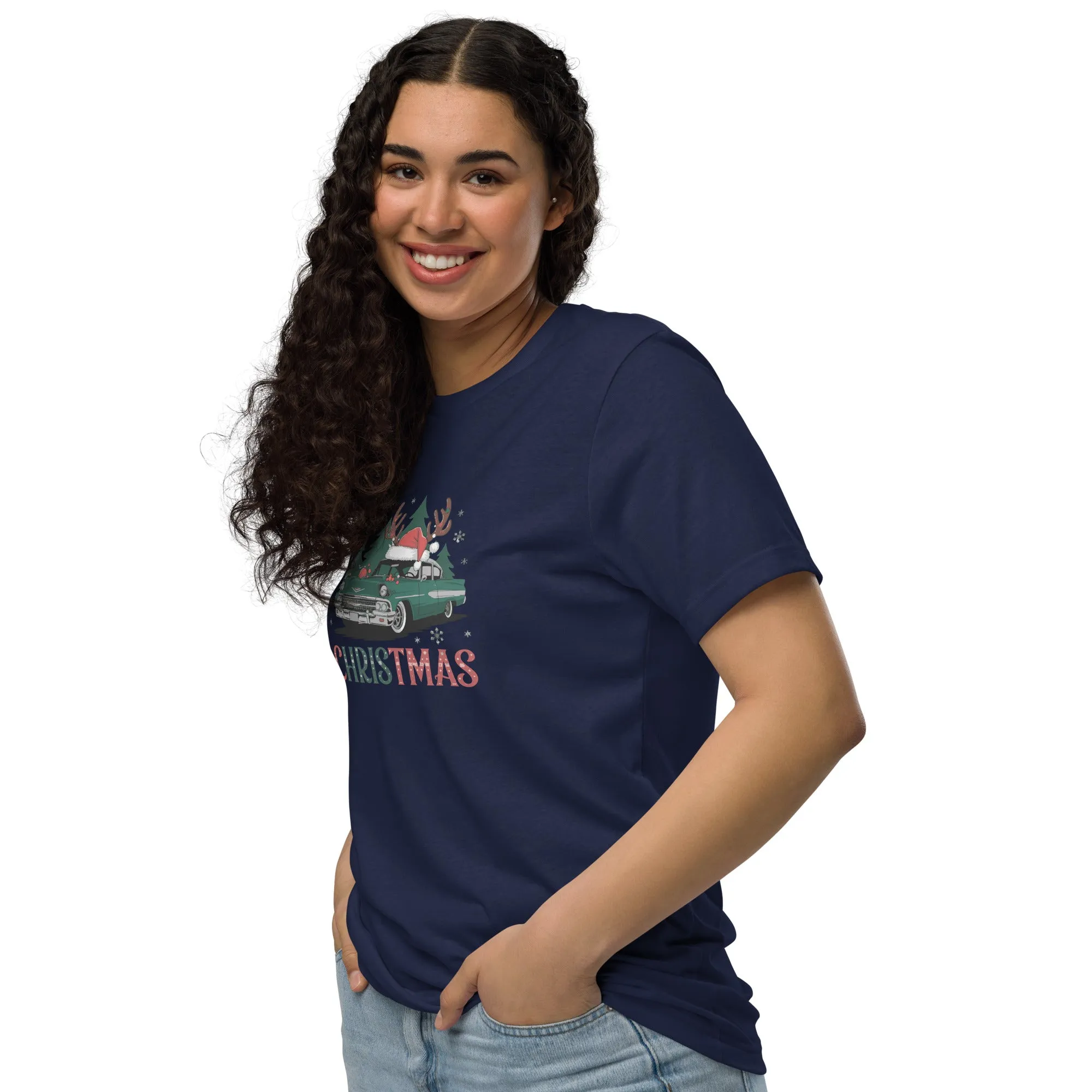 Retro Christmas Ride Graphics Women Staple Eco T-shirt