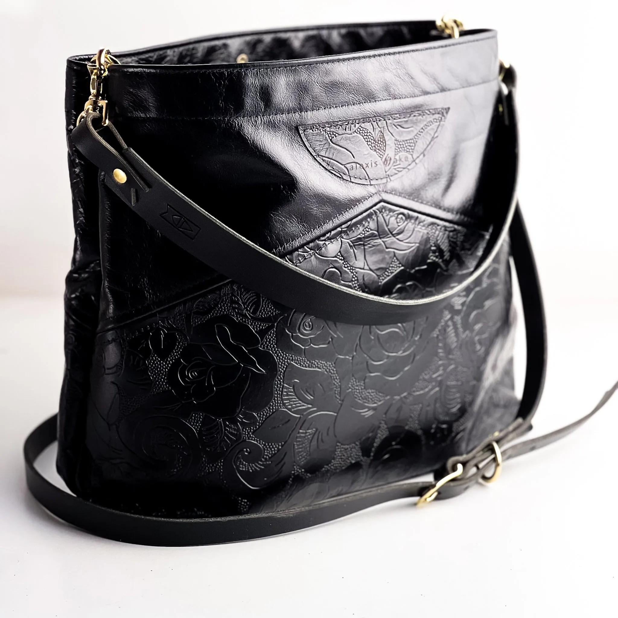 Rodeo Collection | Eleanor Shoulder Tote   Crossbody | Black Rose