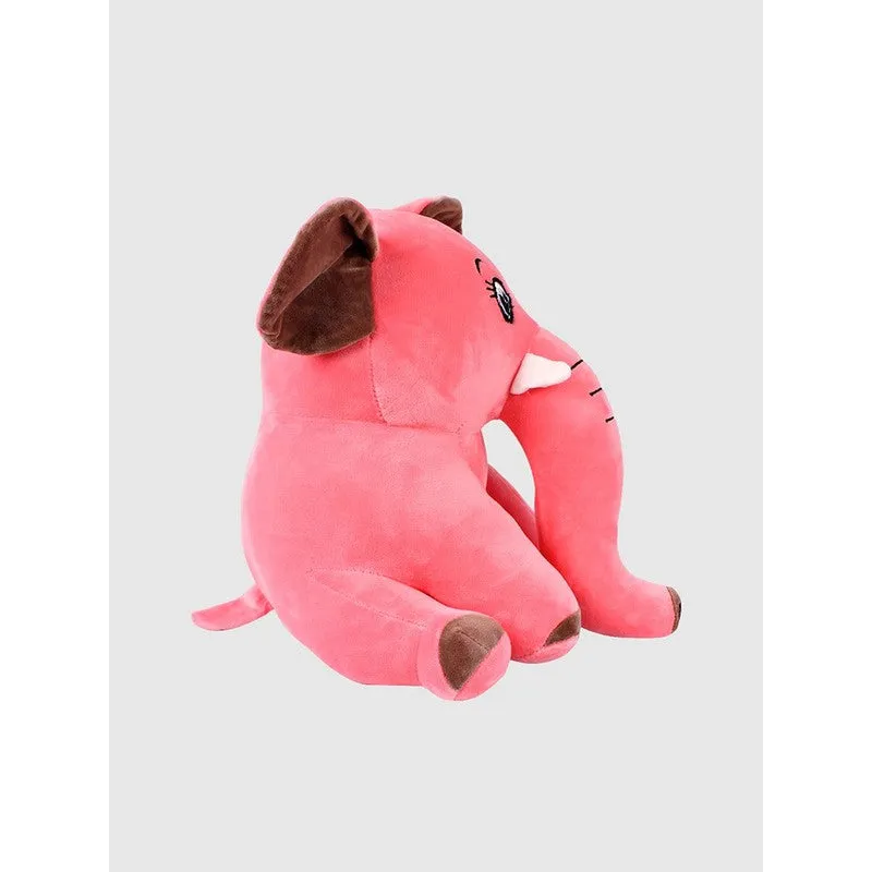 Sitting Elephant Soft Toy | Pink | Height - 30 cm