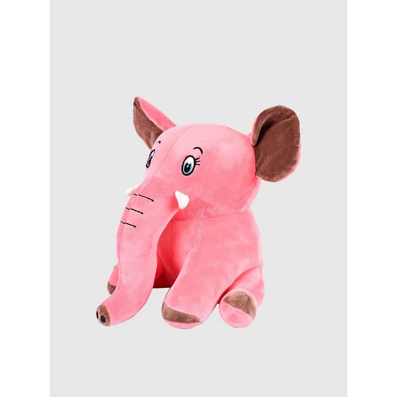 Sitting Elephant Soft Toy | Pink | Height - 30 cm