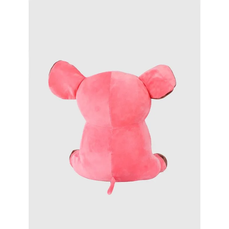 Sitting Elephant Soft Toy | Pink | Height - 30 cm