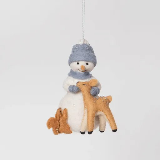 Snowman with Friends Ornament