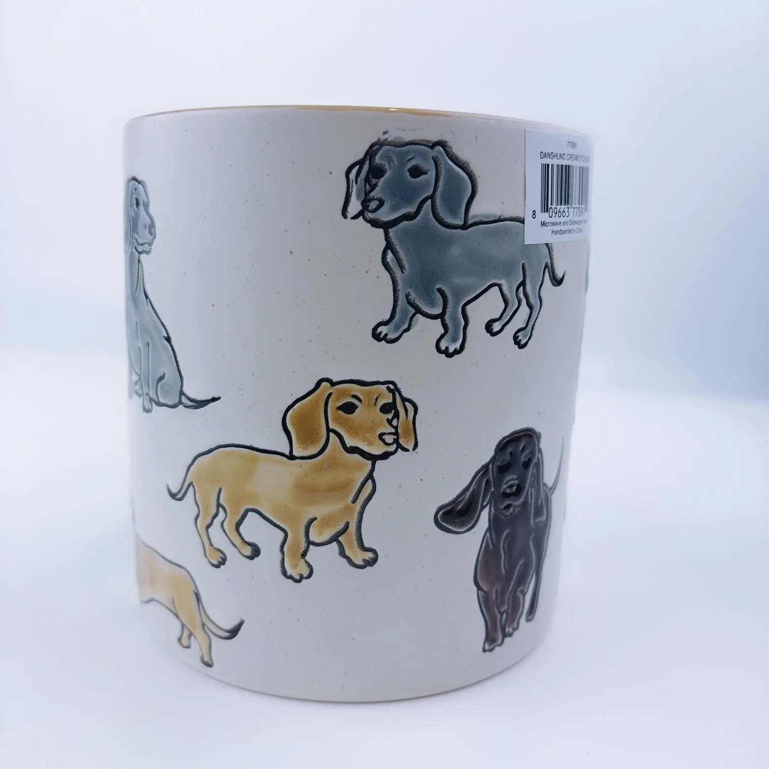 Spectrum Designz Dachshund Dog Cream Coffee Mug Tea Cup 21 oz