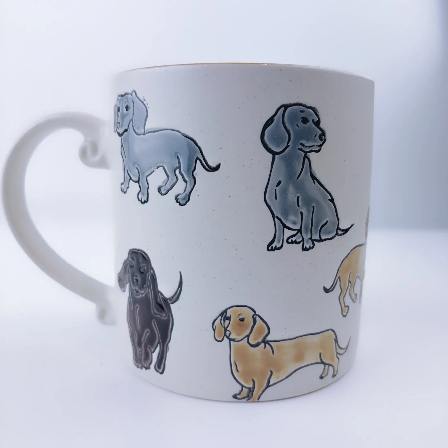 Spectrum Designz Dachshund Dog Cream Coffee Mug Tea Cup 21 oz