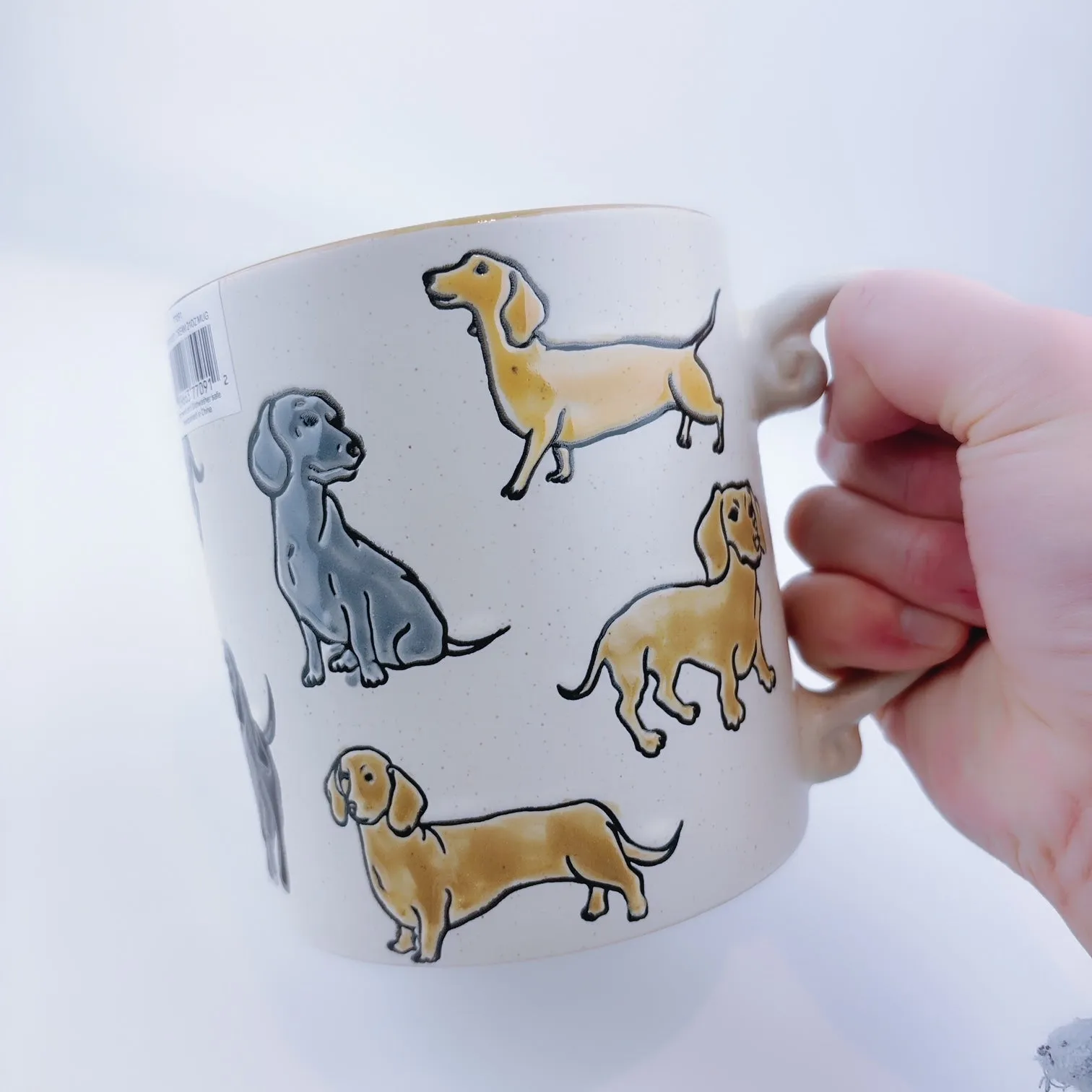 Spectrum Designz Dachshund Dog Cream Coffee Mug Tea Cup 21 oz