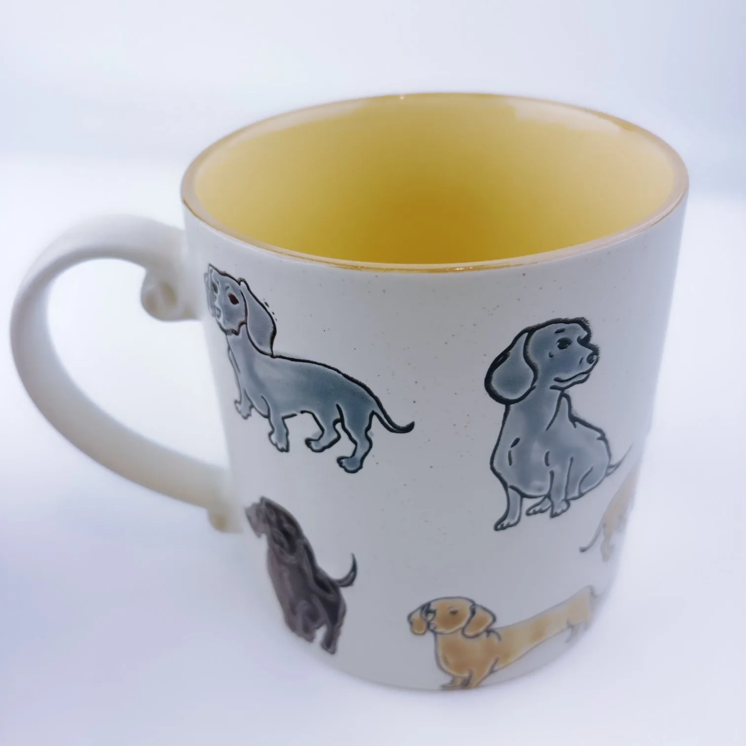 Spectrum Designz Dachshund Dog Cream Coffee Mug Tea Cup 21 oz