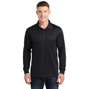 Sport-Tek® Long Sleeve Micropique Sport-Wick® Polo - Black