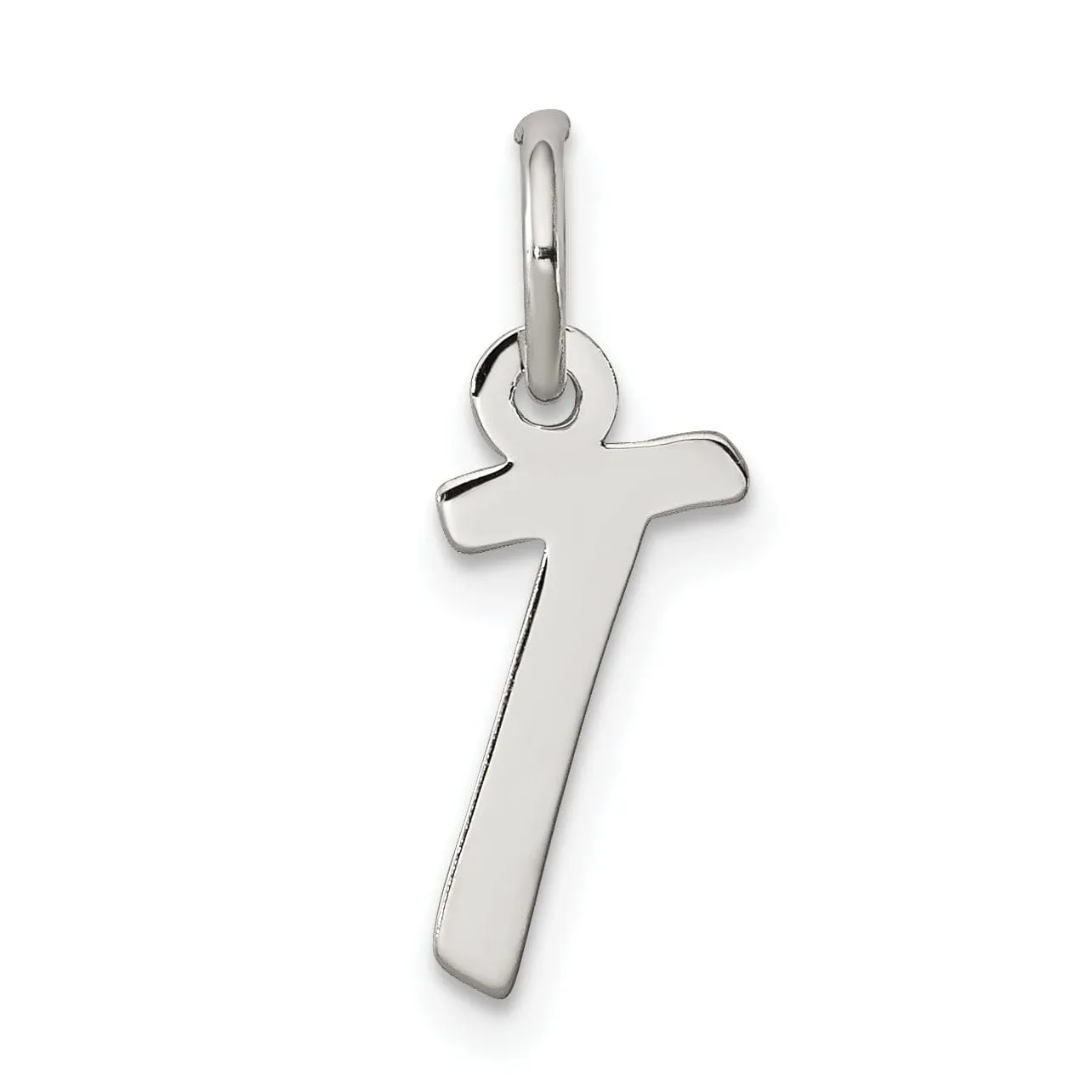 Sterling Silver Small Initial T Charm