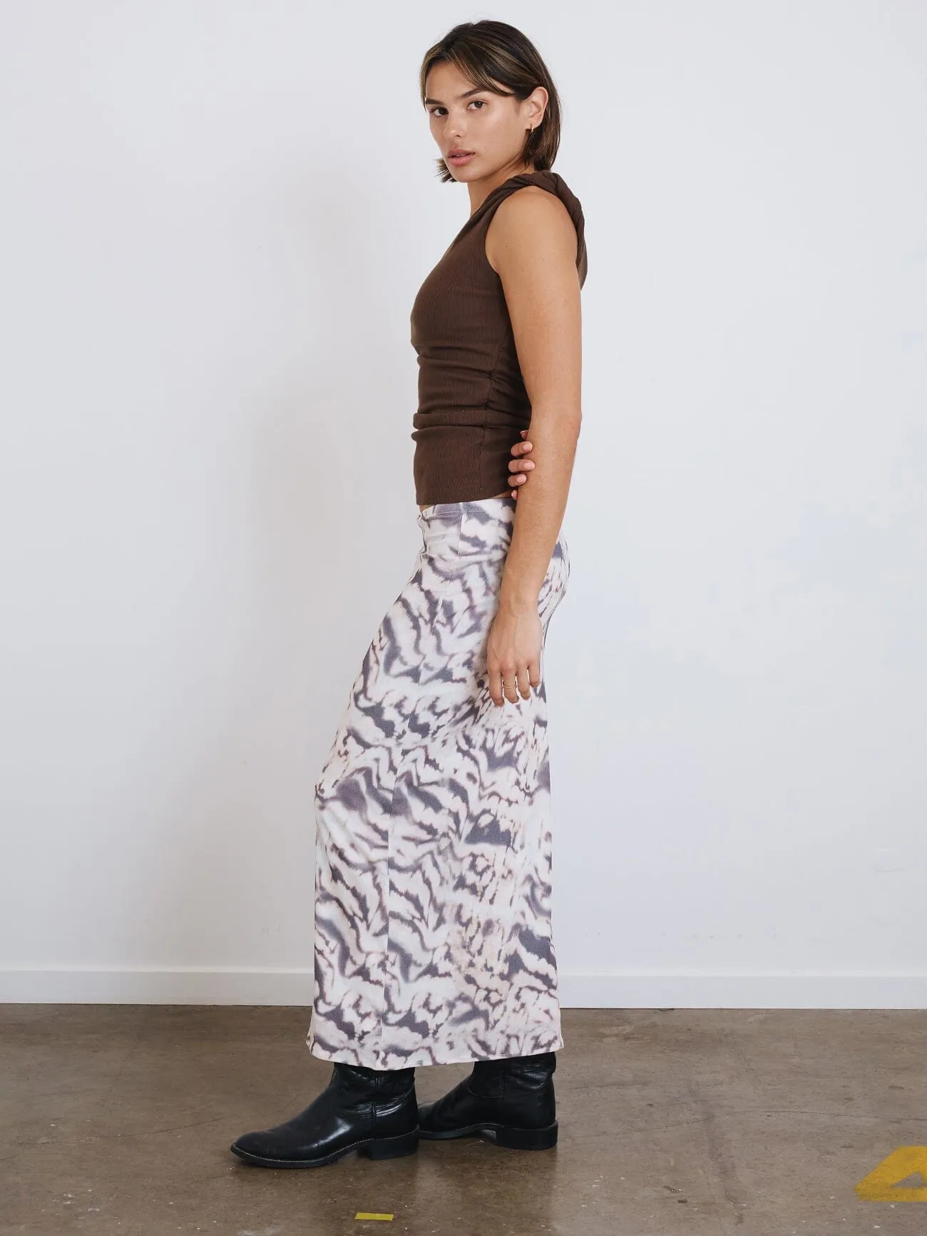 Sylvie Gathered Skirt - Oatmeal