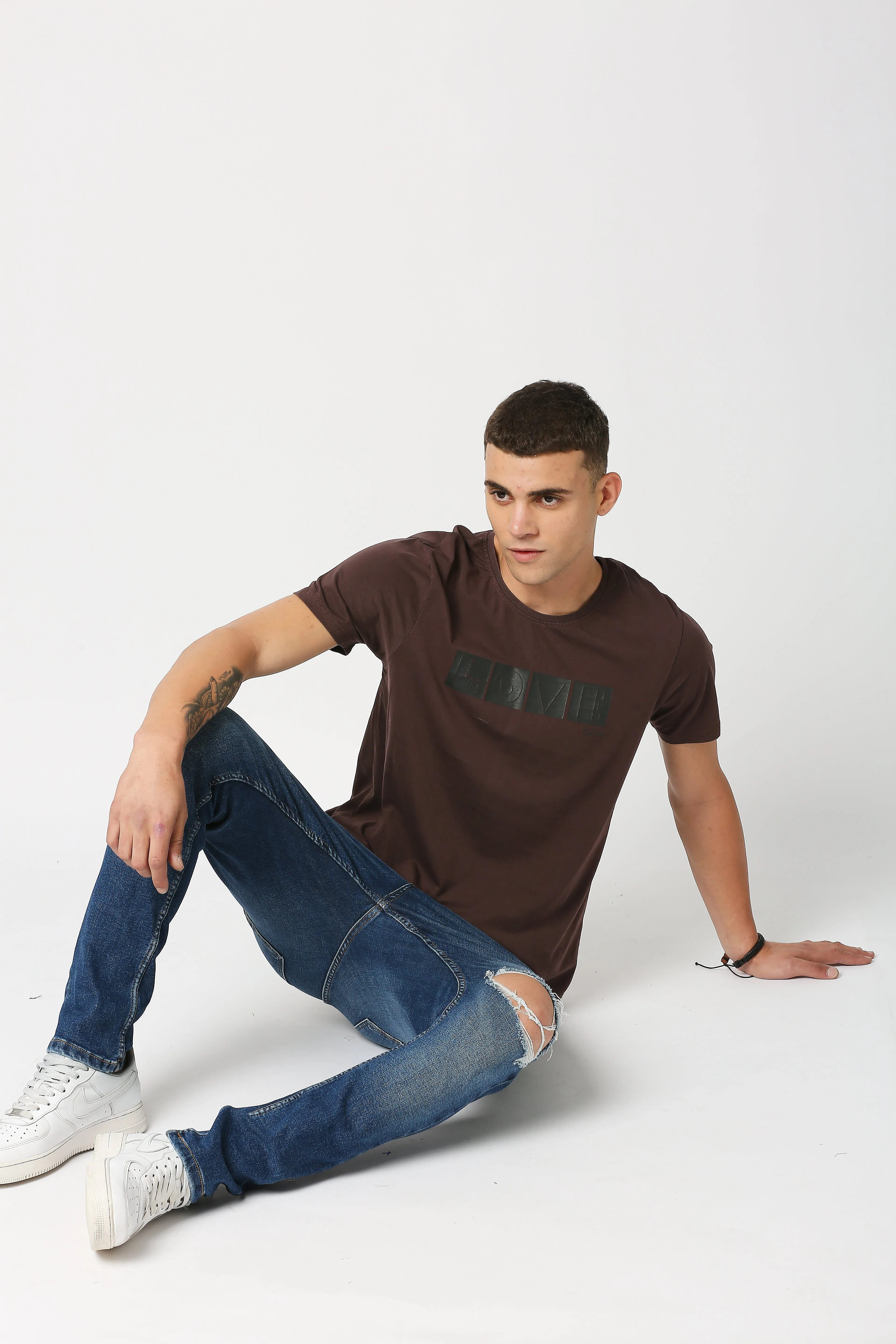 Symbol Round Neck Short Sleeve Regular Fit T-Shirt