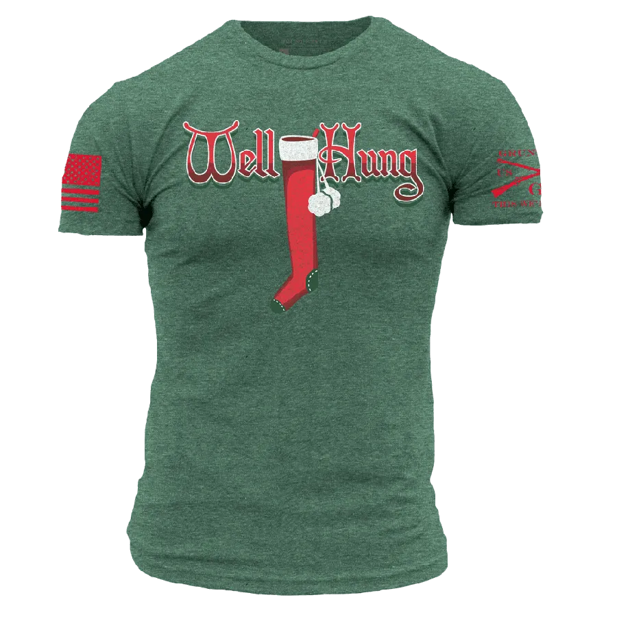 Well Hung T-Shirt - Heather Forest Green