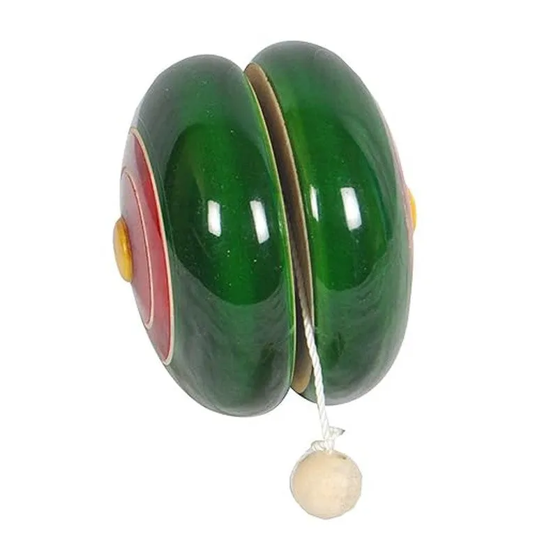 Wooden Spinning Yo-Yo and Multi-Color Bhingri Hand Spinning Toy (set of 2)